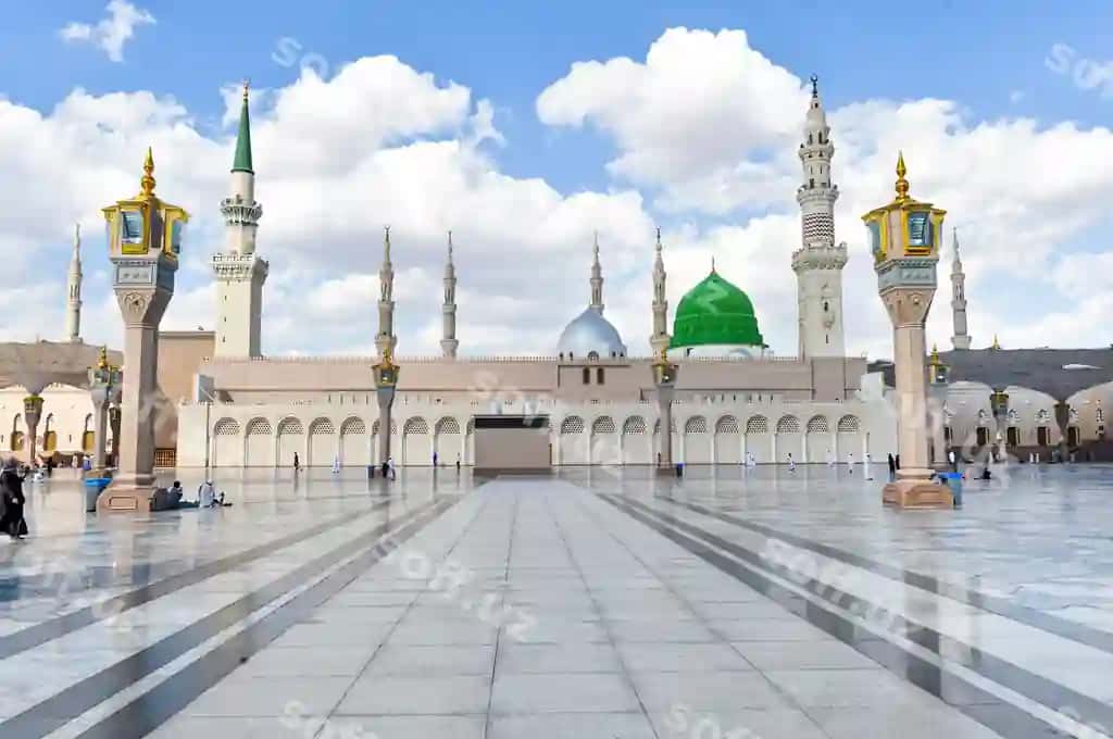 Yashil dome li foto jome masjid yashil dome Madinah Nabaviy jome masjid Al-Nabaviy jome masjid | Photo mosque with green dome green dome madinah masjid al nabawi nabawi mosque