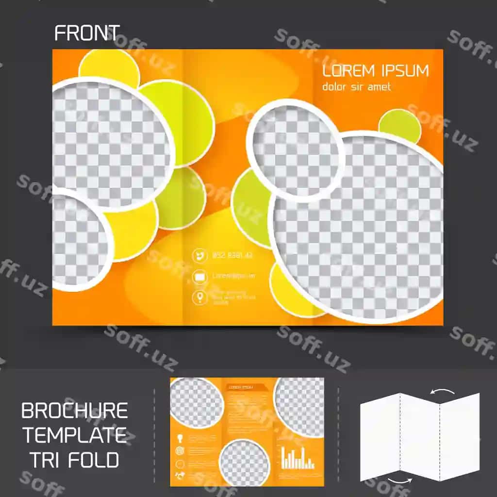 Brosyer shabloni uch qatlamda | Brochure template tri fold