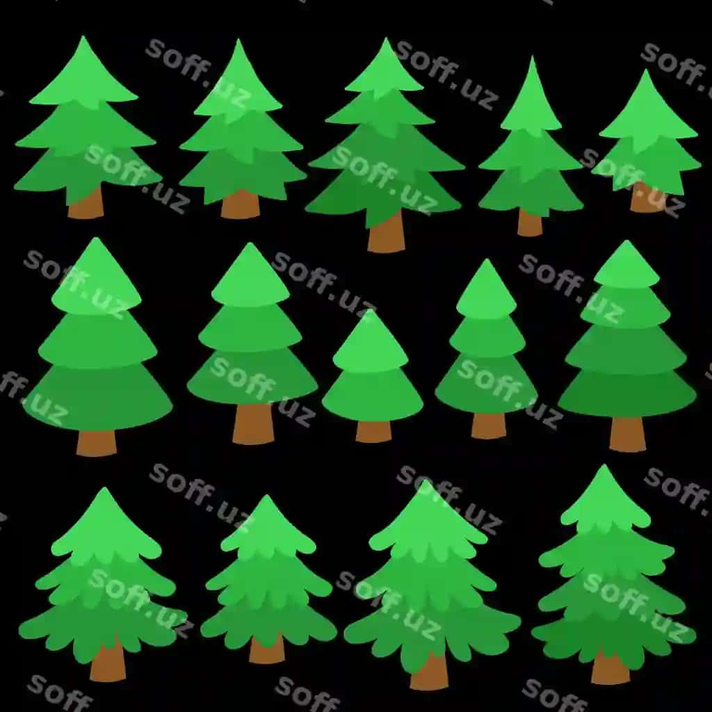 Chiroyli qo'l bilan chizilgan bagiratlar to'plami pion erigi stikerlar 01 | Cute hand drawn christmas trees collection pine tree stickers 01