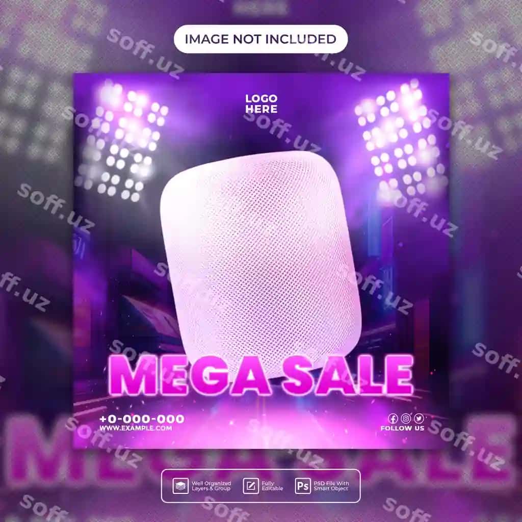 Gadjet sotish uchun ijtimoiy tarmoqlarda e'lon shabloni | Gadget sale social media post template