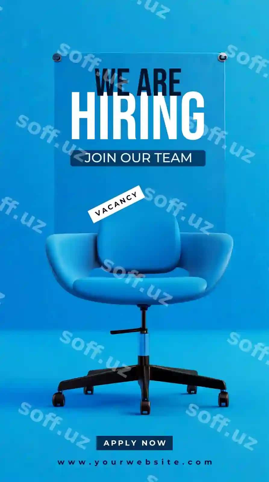 Biz ish e'loni uchun baner dizaynini hiroshmanmiz | We are hiring job announcement banner design