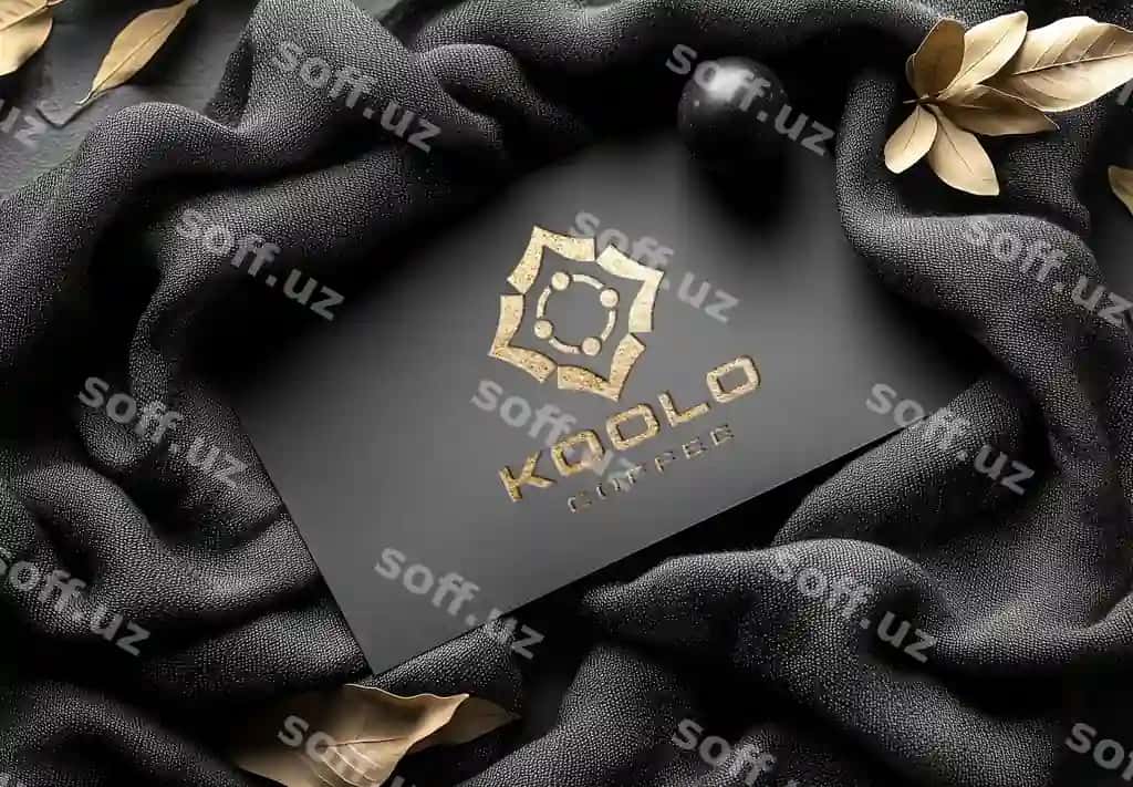 Hasharot oltin karta logo namunasi | Luxury gold card logo mockup