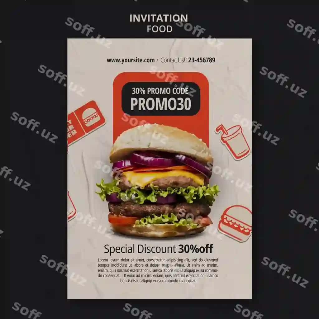 Ovqat shablon dizayni | Food template design