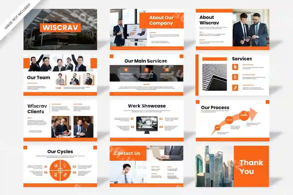 Wiscrav biznes prezentatsiya dizayn shabloni | Wiscrav business presentation design template
