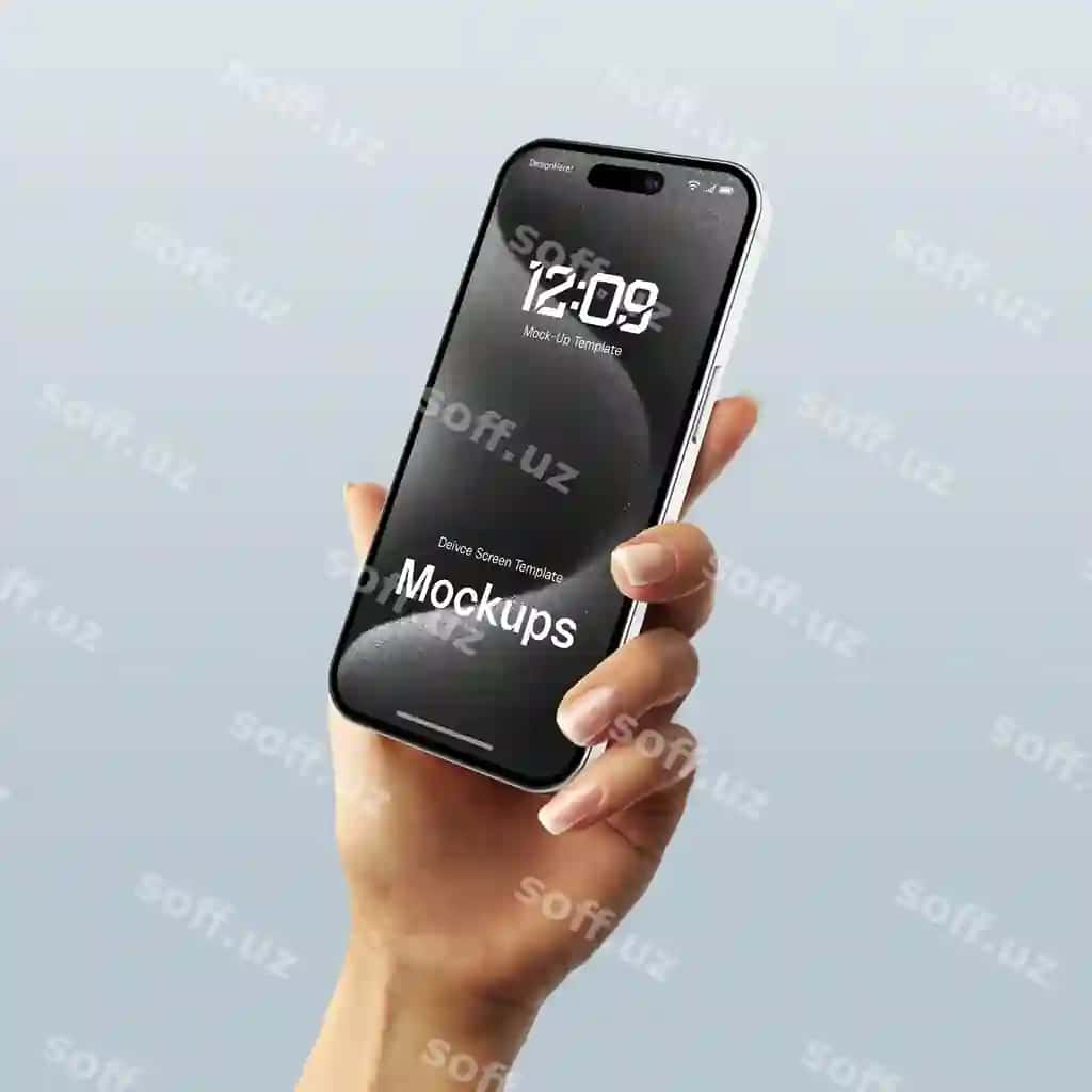 Telefon ekrani namuna shabloni | Phone screen mockup template