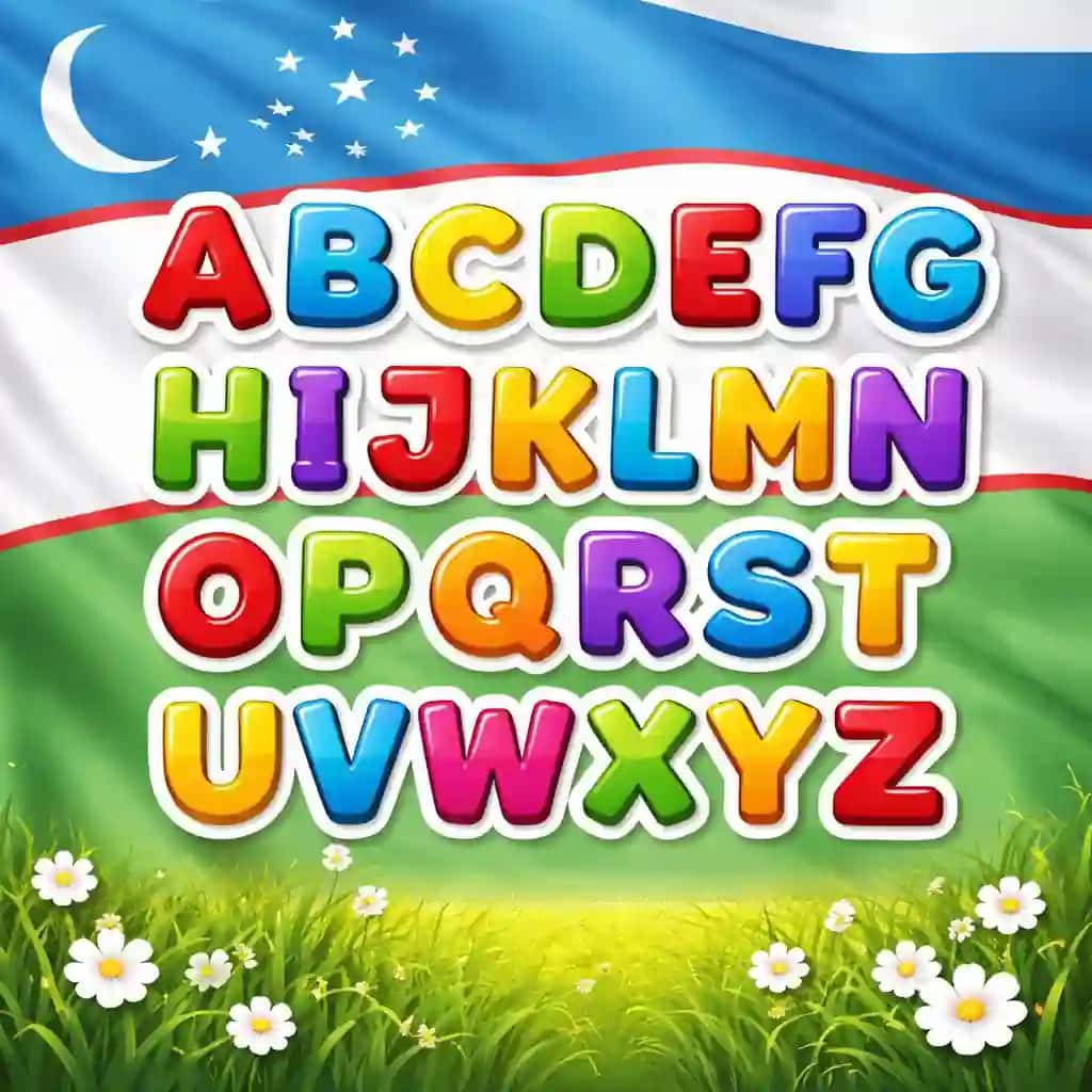 Bolalar uchun ko'rgazmali harflar (ingliz alifbosi)