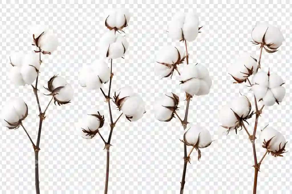 Paxta ajraltirilgan shaffof fonda komplekt | Set cotton isolated transparent background
