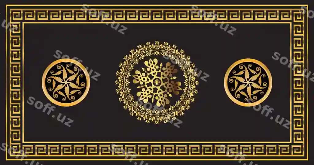 Dizayn orqa fon pol sofa vektor oltin qora | Design background floor ceiling vector gold black