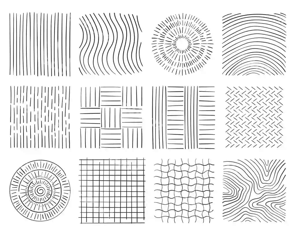 Qo'l bilan chizilgan chiziq tekstura vektor illustratsiya chizma ajraltirilgan fonda | Hand drawn line texture vector illustration doodle isolated background