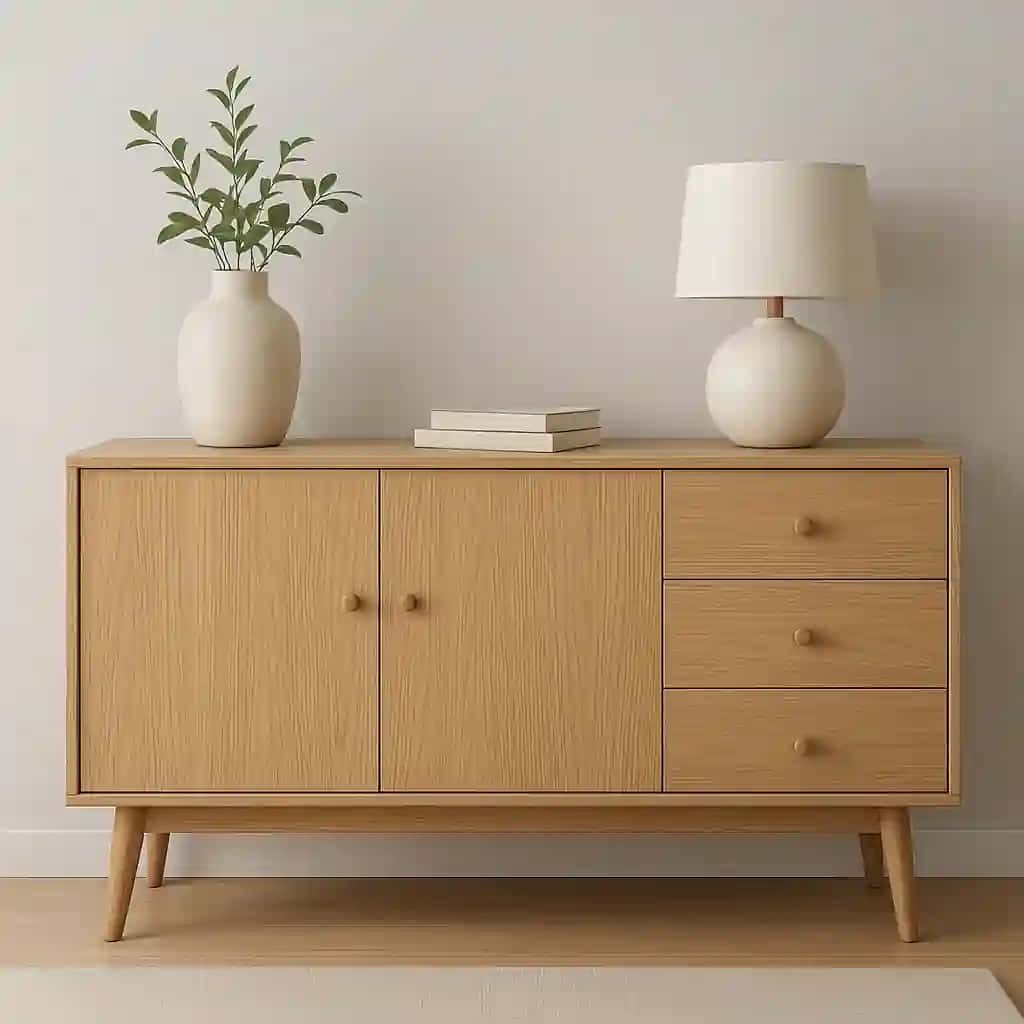 ScandiOak – Premium Minimalist Wooden Sideboard (3D Model)