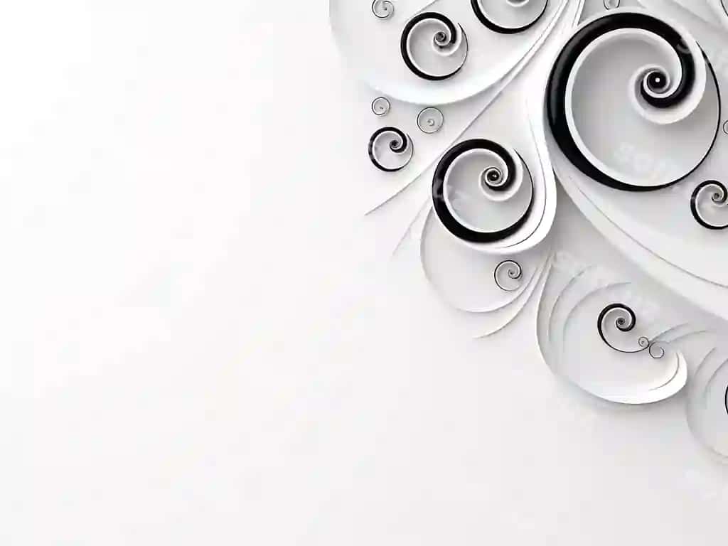Spiral va aylanma efemerlar nazokat bilan oq yuzga ai generatsiyasi sifatida behoftirlanadi. | Spirals swirls gracefully adorn white surface ai generation