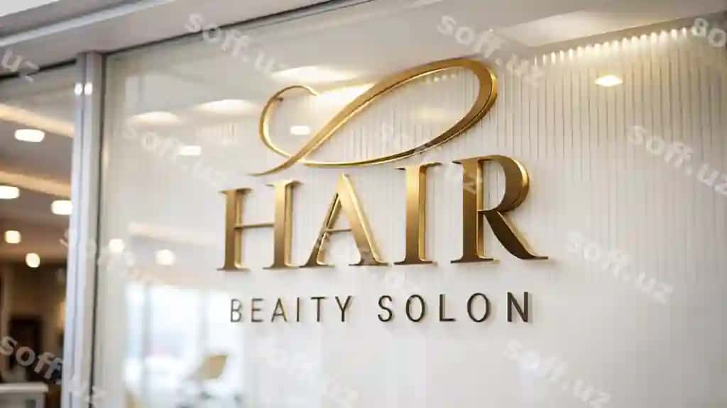 Belgi soch saloni ko'rsatilgan do'kon | Sign hair salon is displayed store
