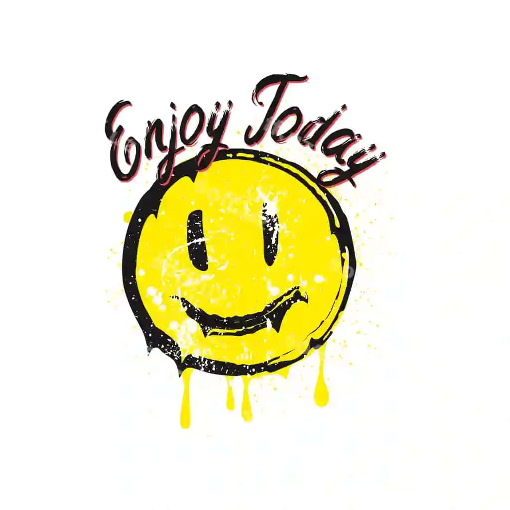 Bugun hazr eting vektor ko'cha kiyimi futbolka dizayni ekran bosish uchun mos keladi | Enjoy today vector street wear t shirt design suitable screen printing