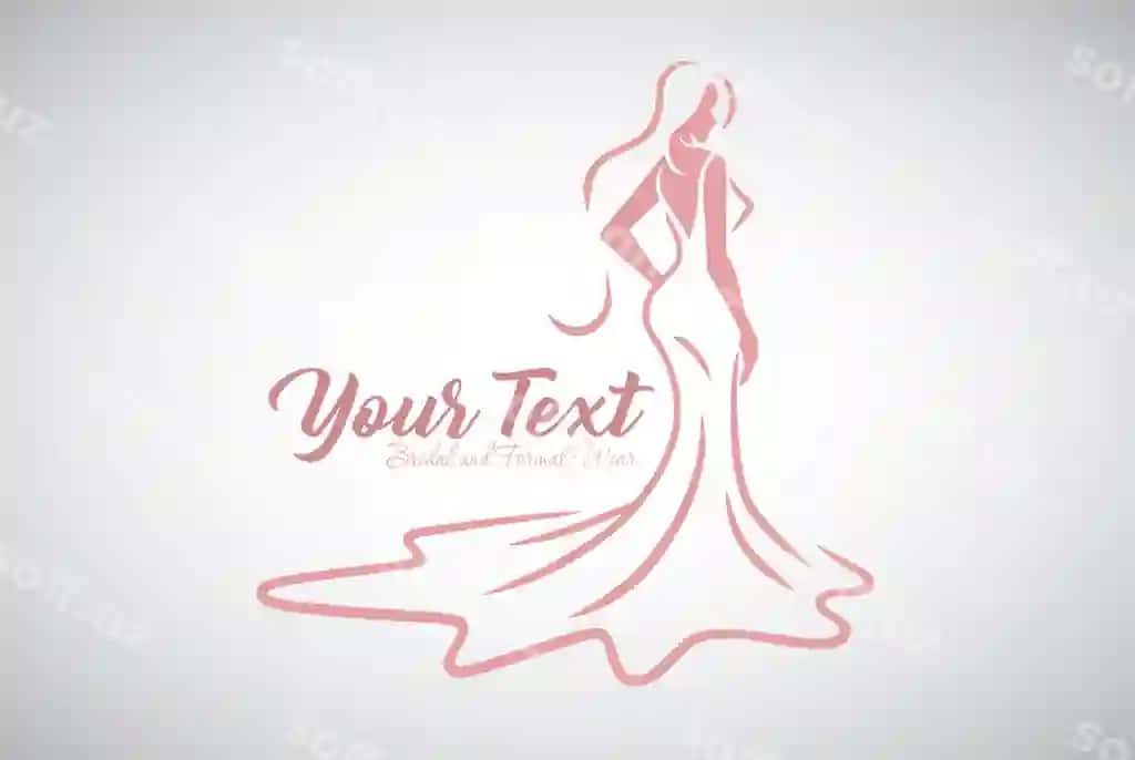 Braiding xiyom dizayni uchun logo tempalati turmochi kiyimi butik logotipi dizayni | Bridal wear logo template wedding gown dress boutique logo design
