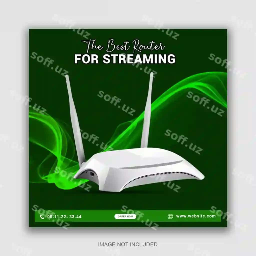 Wifi router Instagram post Qora Payshanba chegirmasi router post dizayni | Wifi router instagram post black friday sale router post design