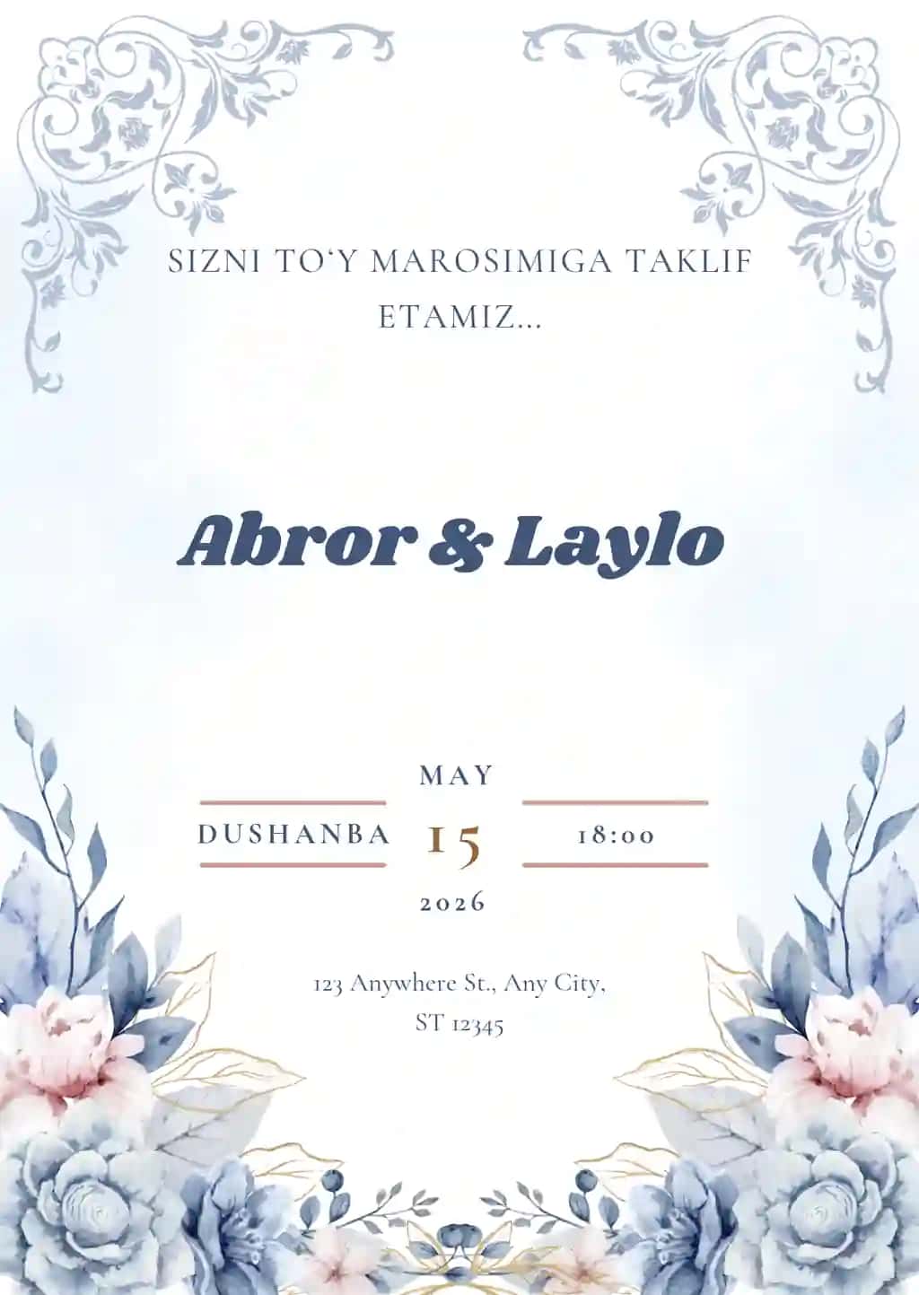 Toʻy uchun taklifnoma