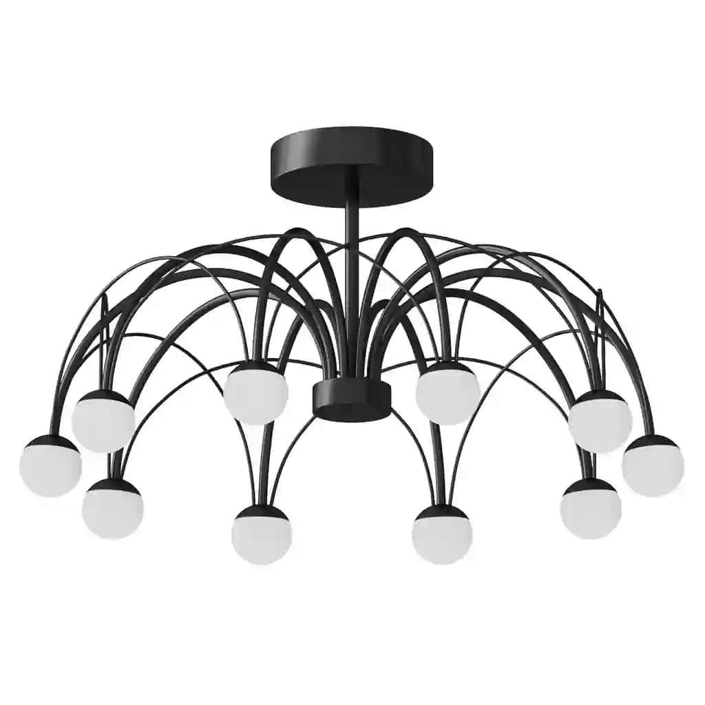 Ceiling LED chandelier Eurosvet Ragno LED black