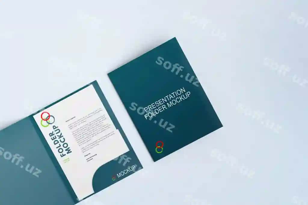 Prezentatsiya papkasi mockup | Presentation folder mockup