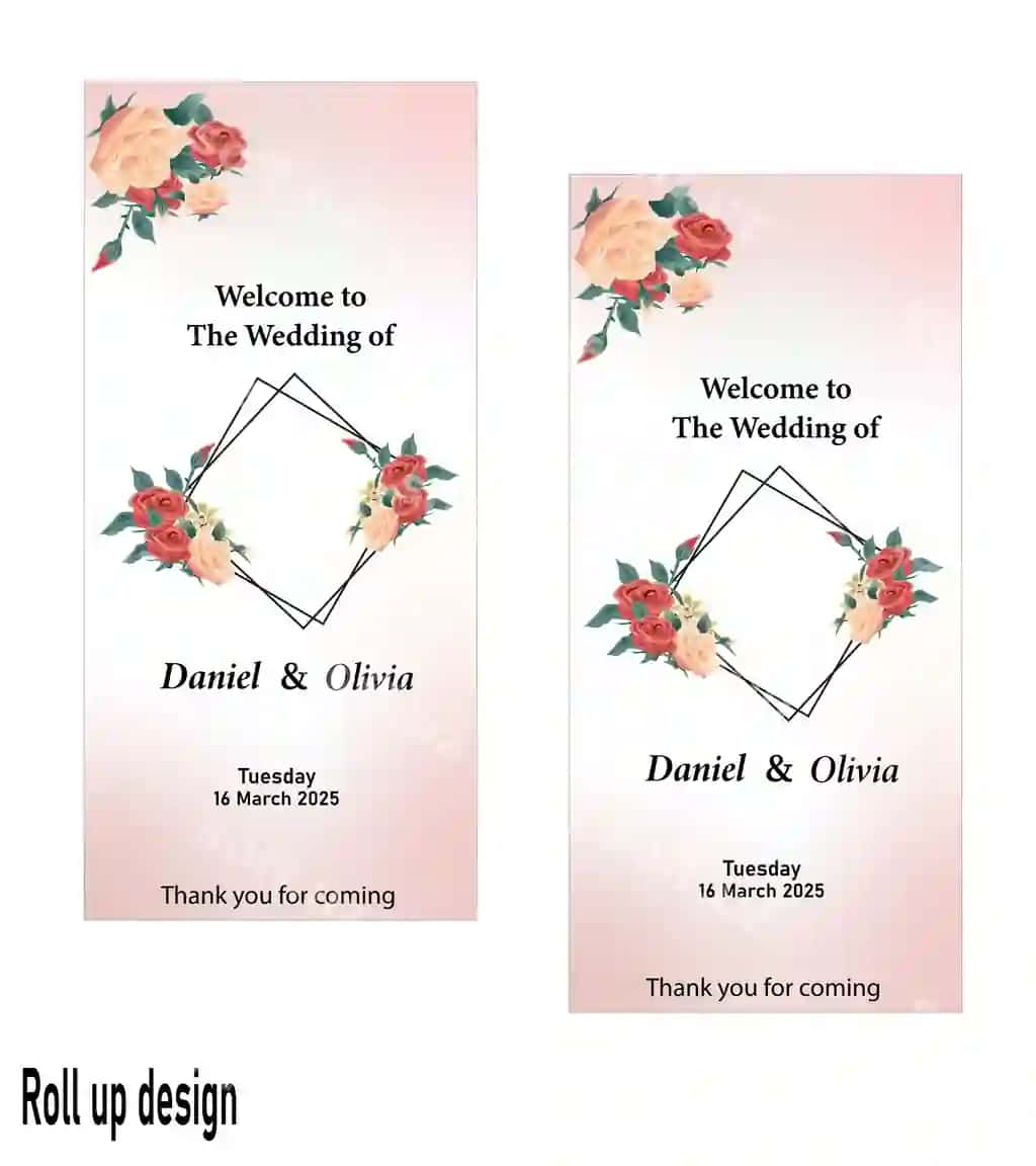 Turmali aylanma baner dizayni | Wedding roll up banner design
