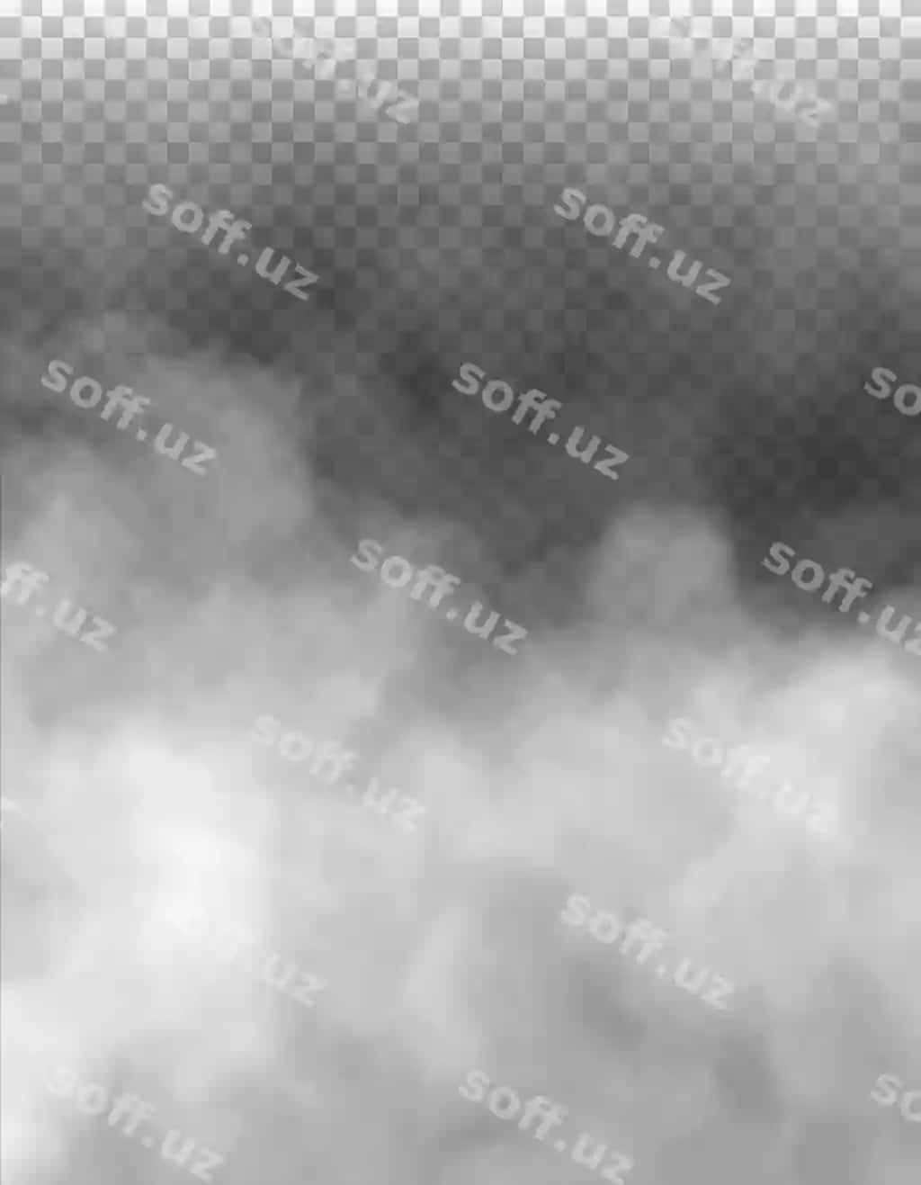 Psd tumandym ajraltirilgan shaffof orqa fondagi oq bulutlilik poyi | Psd fog smoke isolated transparent background white cloudiness mist