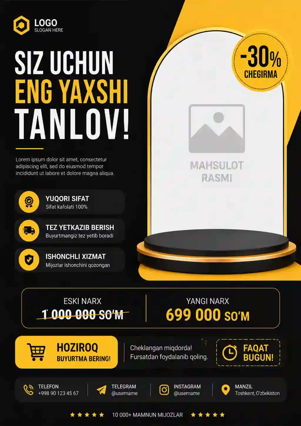 reklama shablonlari