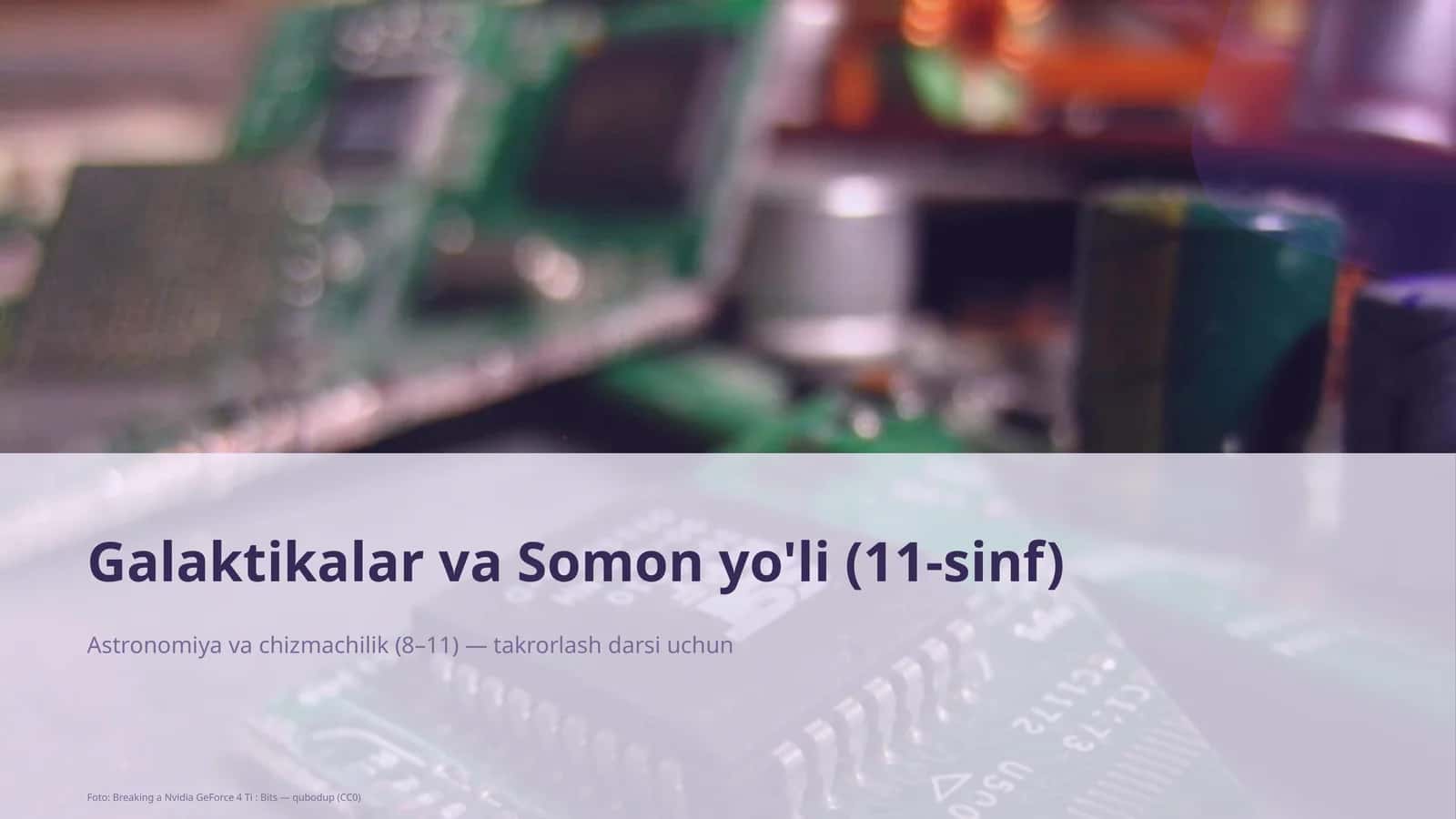 Galaktikalar va Somon yo'li (11-sinf)