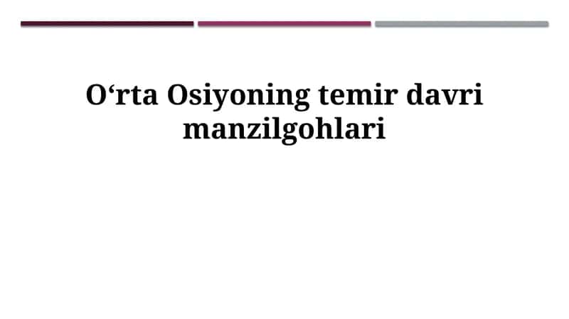 Temir davri manzilgohlari
