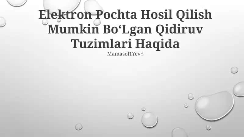 Qidiruv Tuzimlari