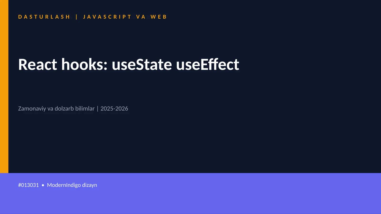 React hooks: useState useEffect