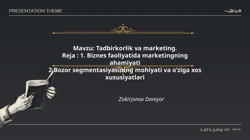 Biznes faoliyatida marketingning ahamiyati