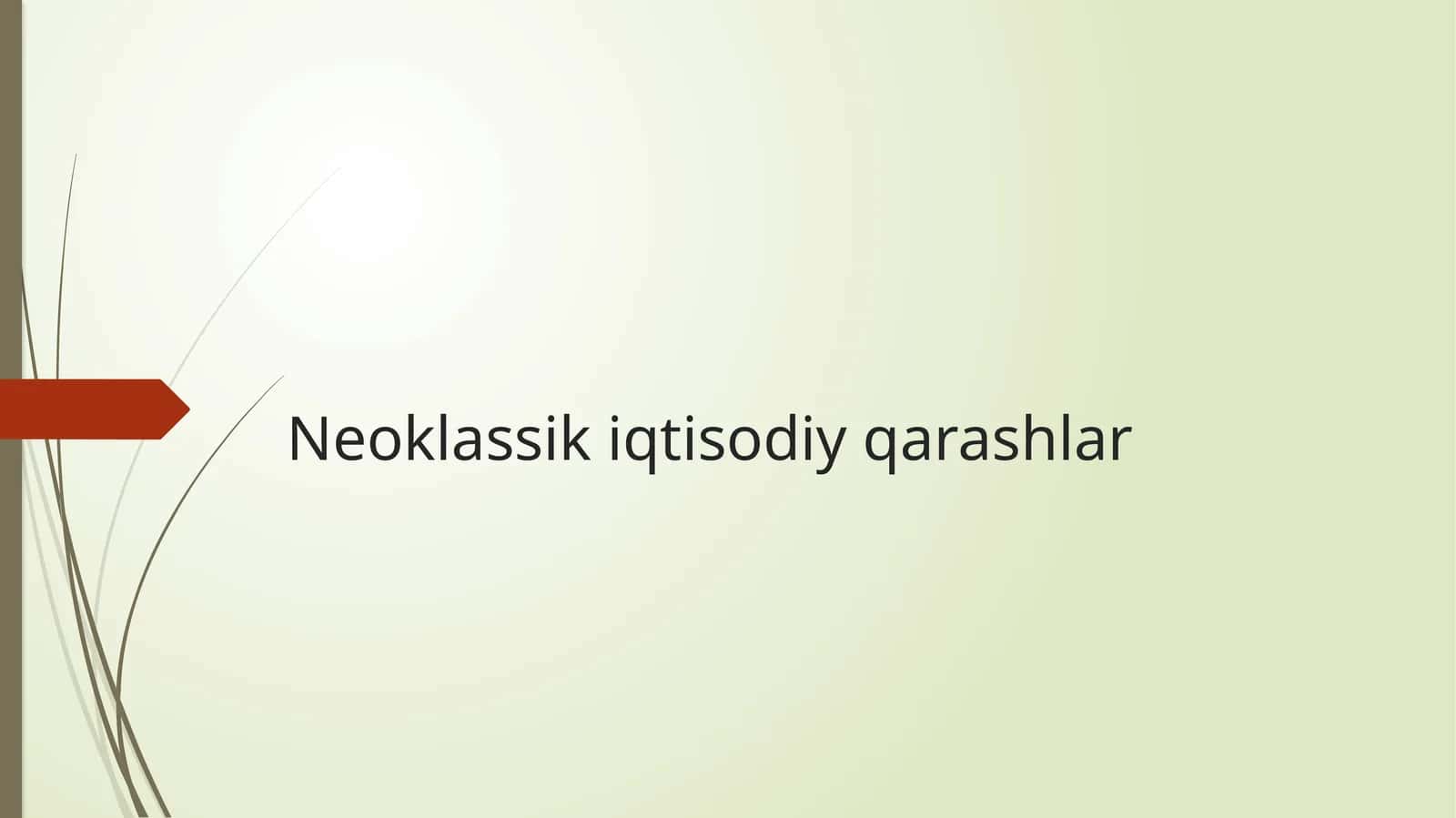 Neoklassik iqtisodiy qarashlar