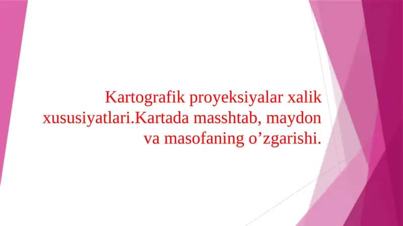 Kartografik proyeksiyalar