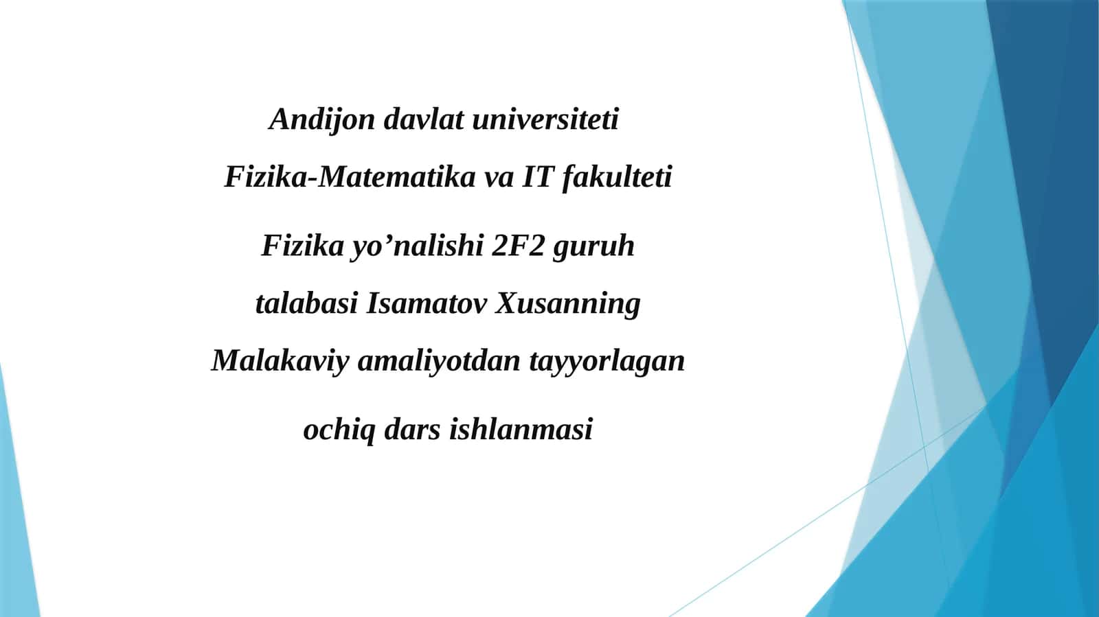 Fizika-Matematika va IT