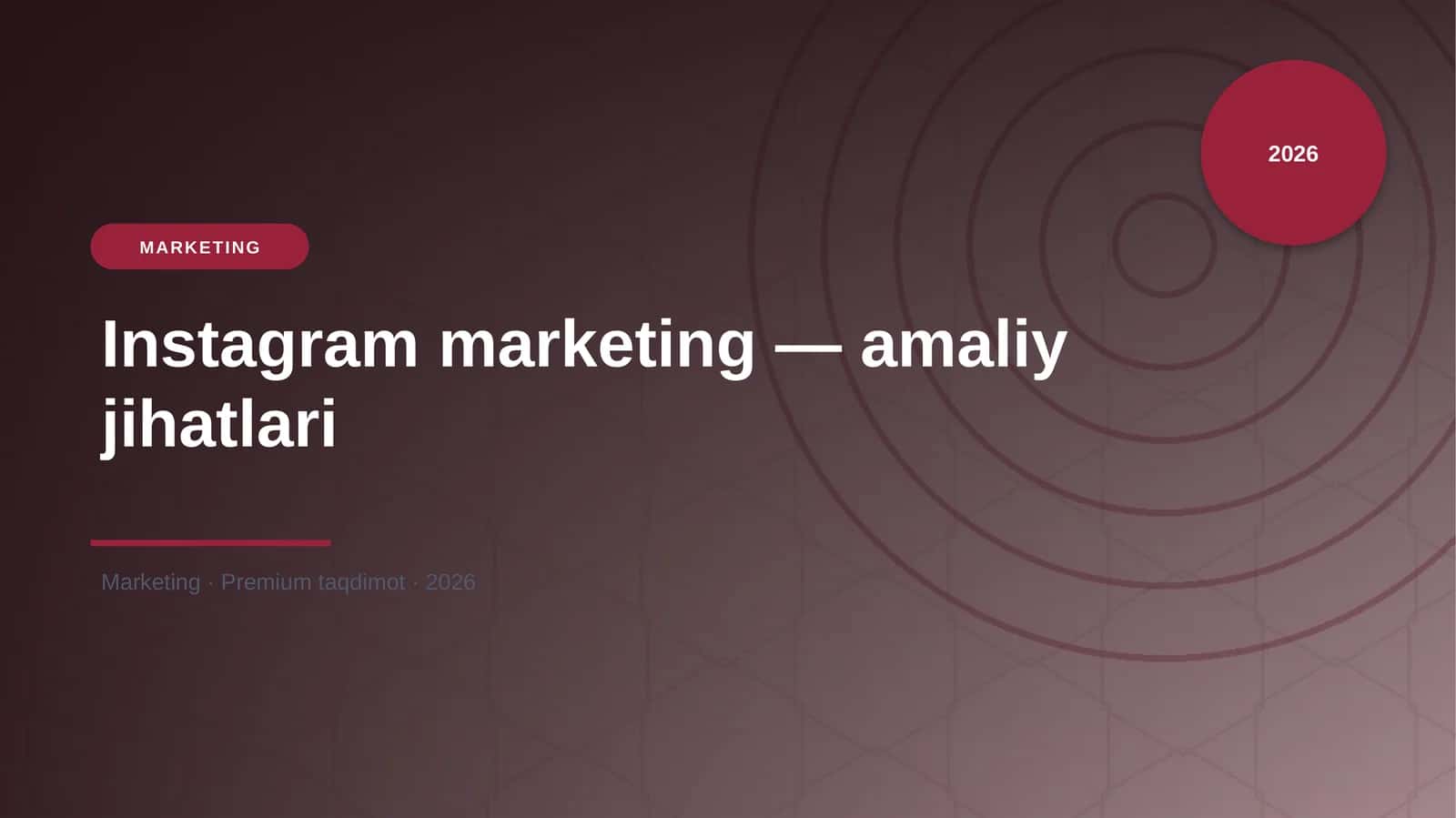 Instagram marketing — amaliy jihatlari