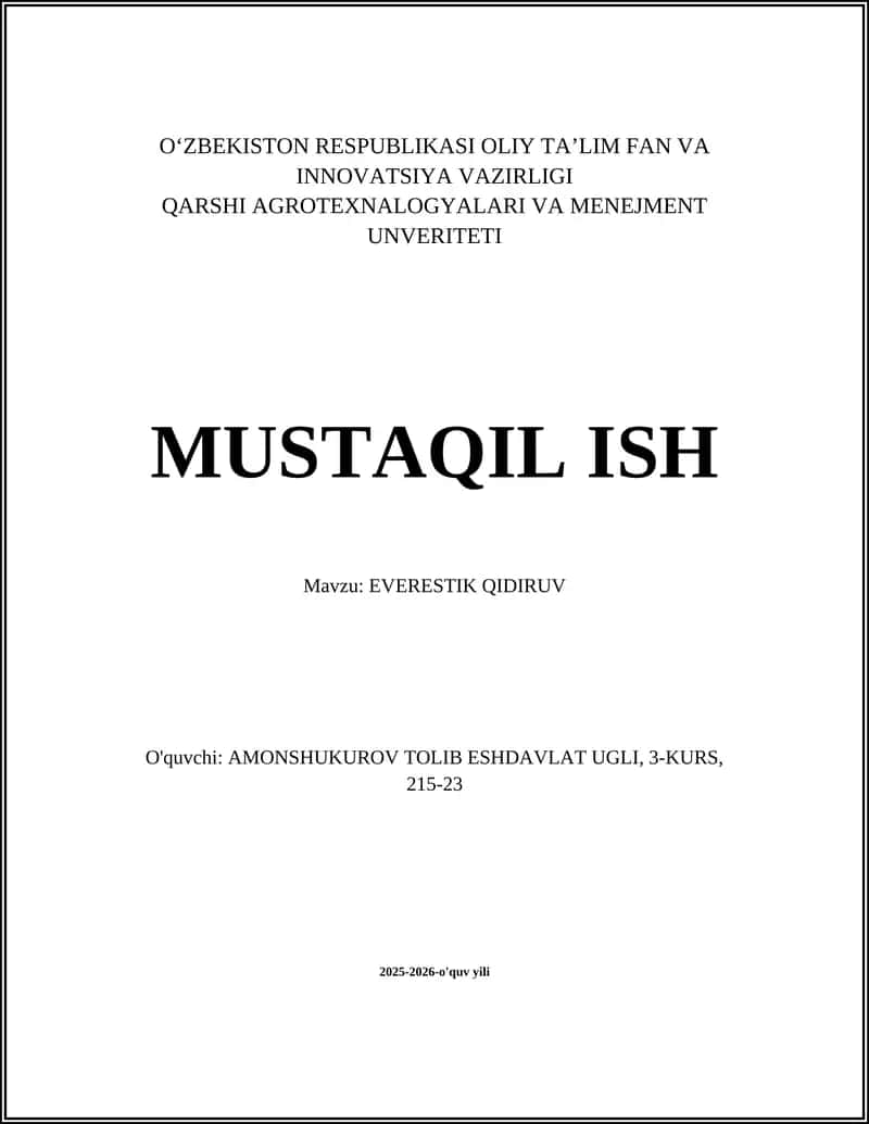 EVERESTIK QIDIRUV