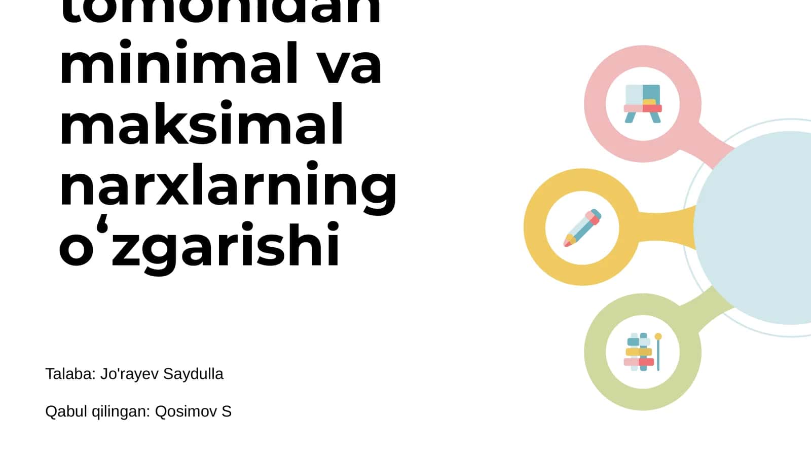 Davlat tomonidan minimal va maksimal narxlarning oʻzgarishi