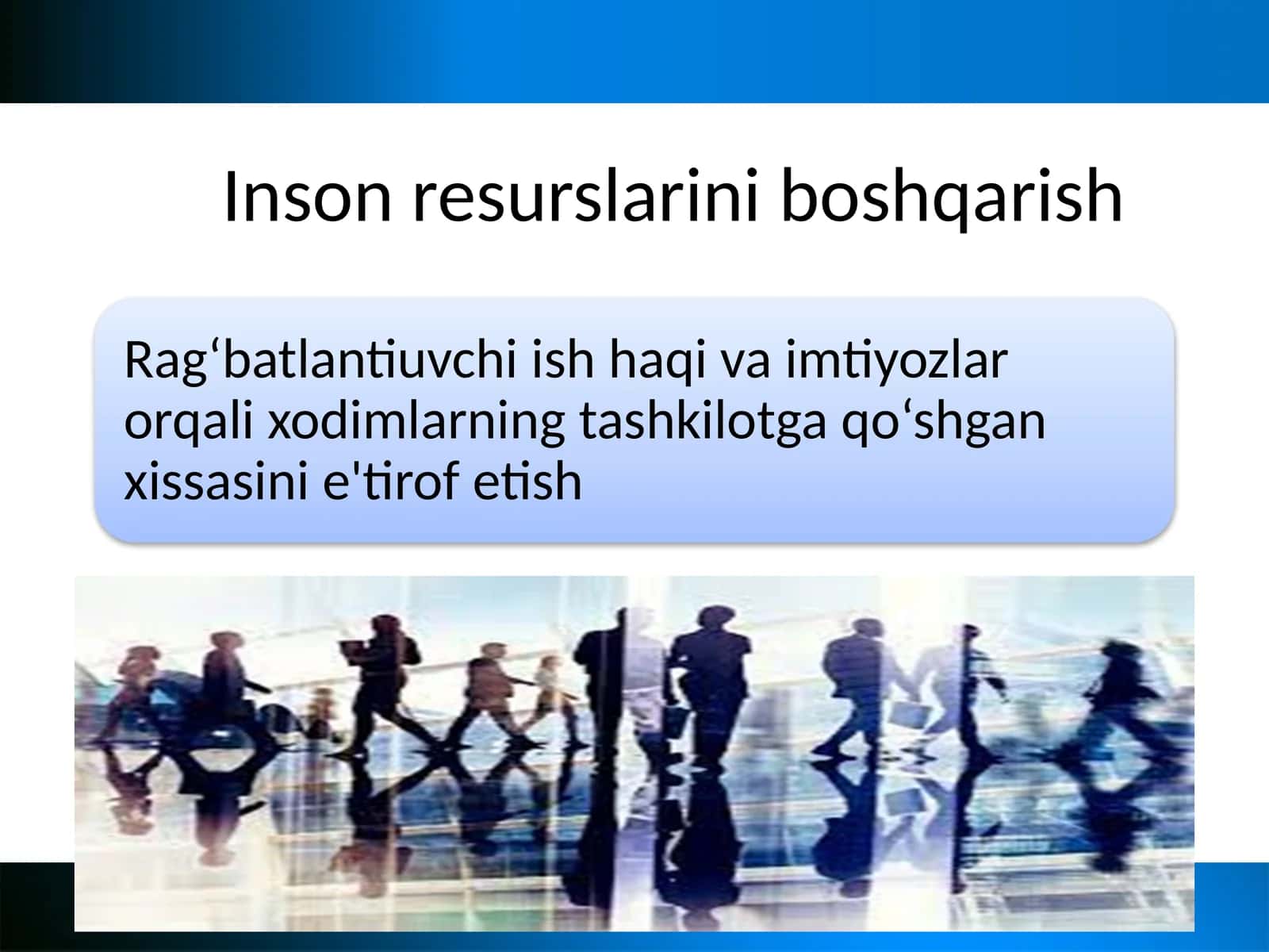 Inson resurslarini boshqarish