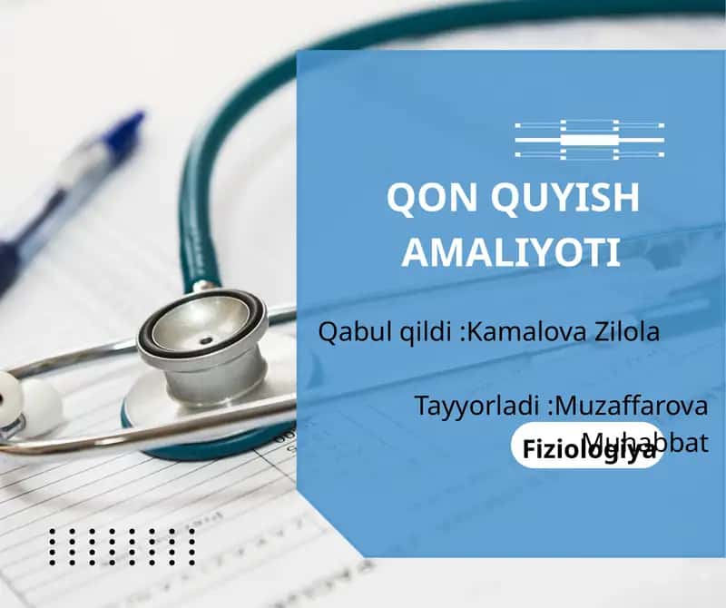 Qon quyish (gemotransfuziya)