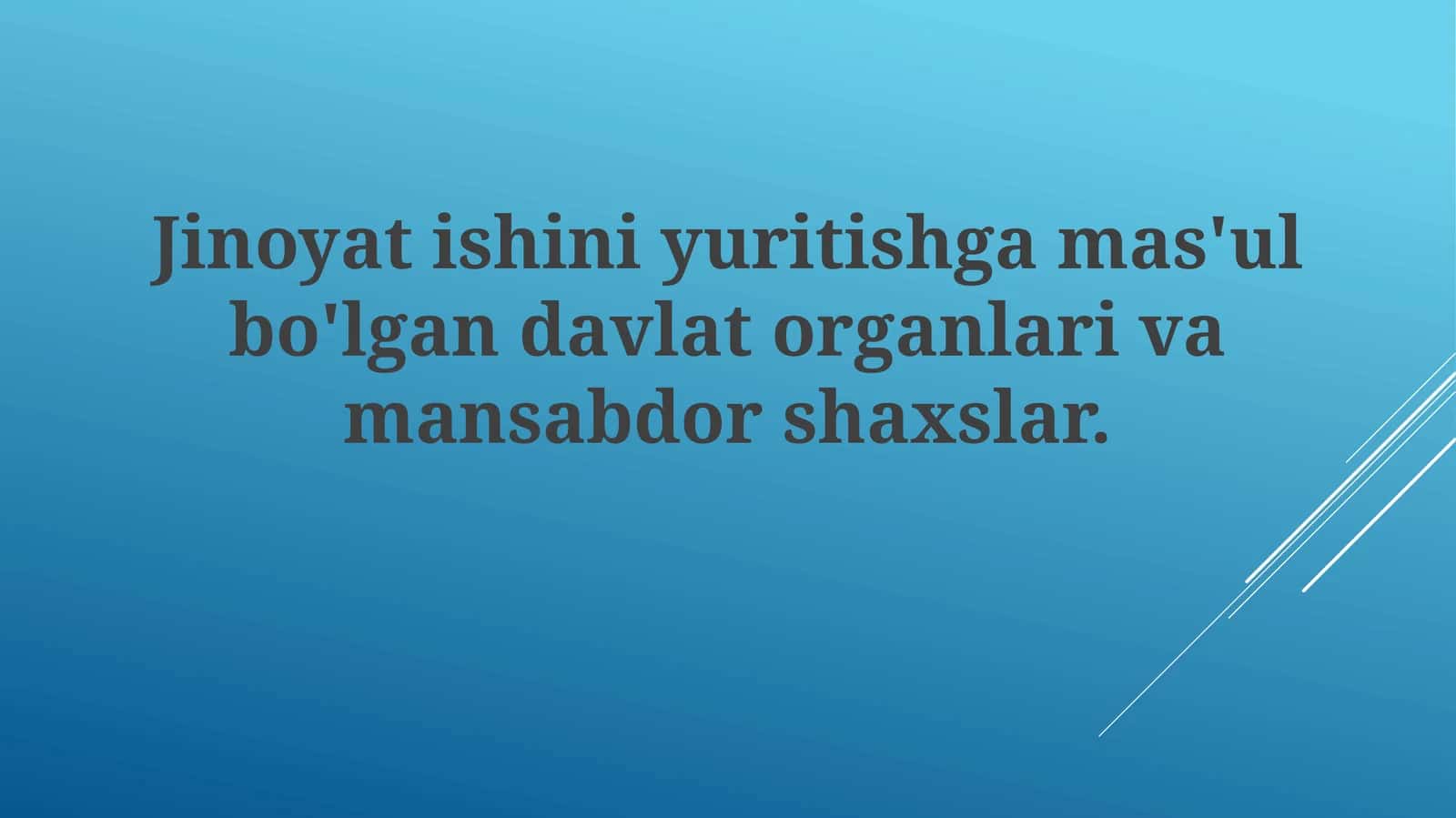 Mansabdor shaxslarning protsessual vakolatlari va mustaqilligi
