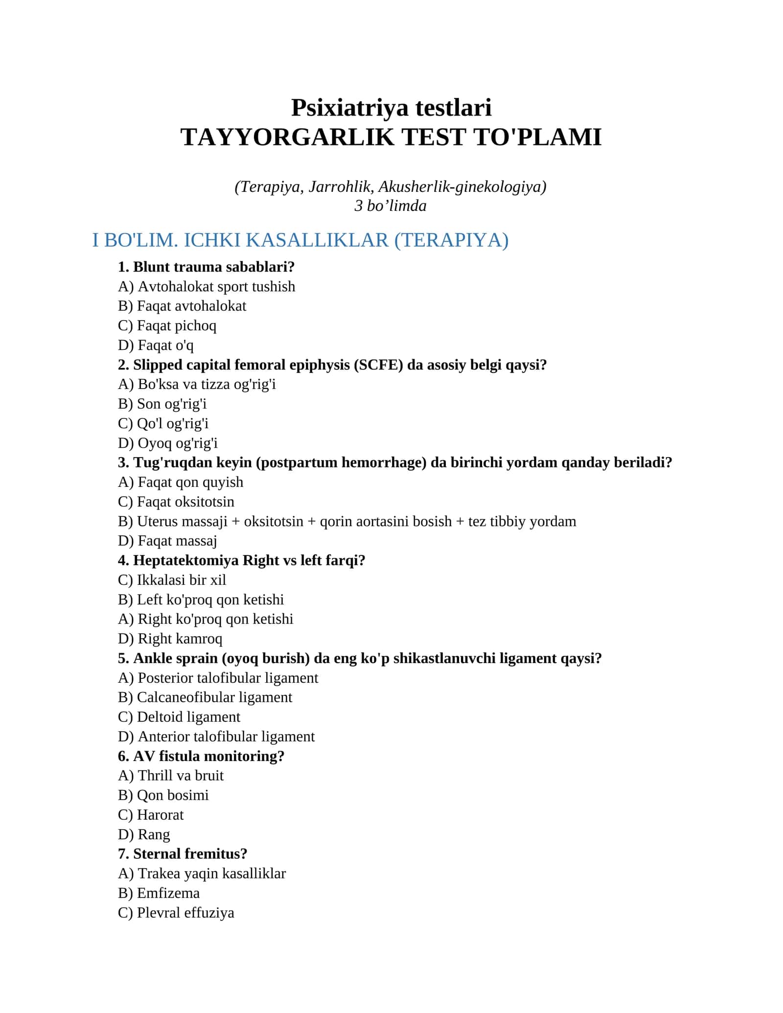 Psixiatriya testlari