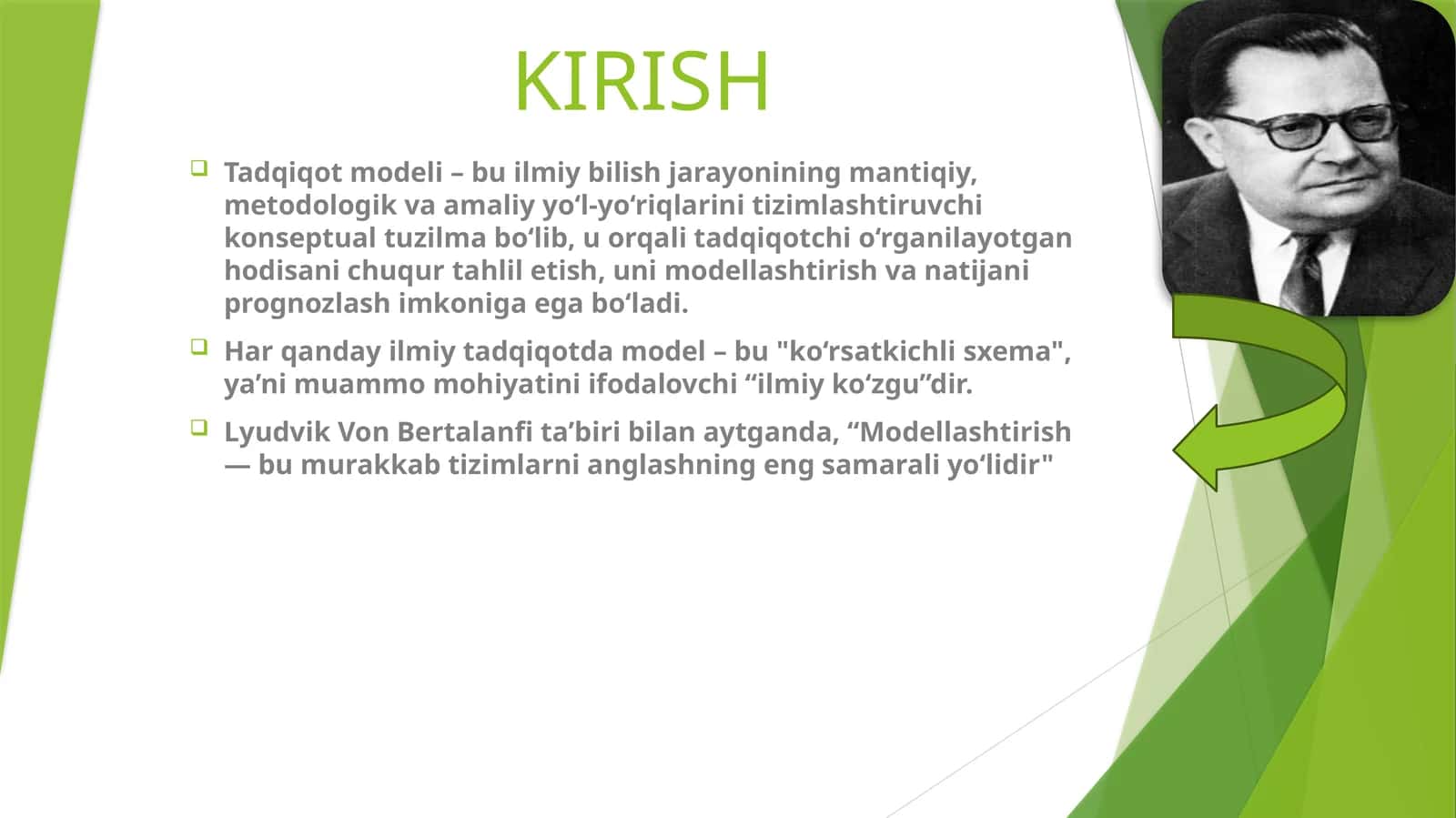 TADQIQOT MODELINING MOHIYATI VA FUNKSIYASI