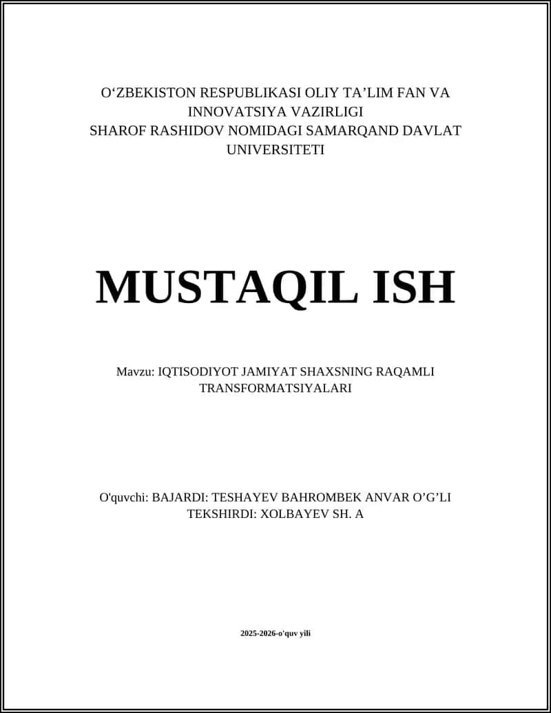 IQTISODIYOT JAMIYAT SHAXSNING RAQAMLI TRANSFORMATSIYALARI