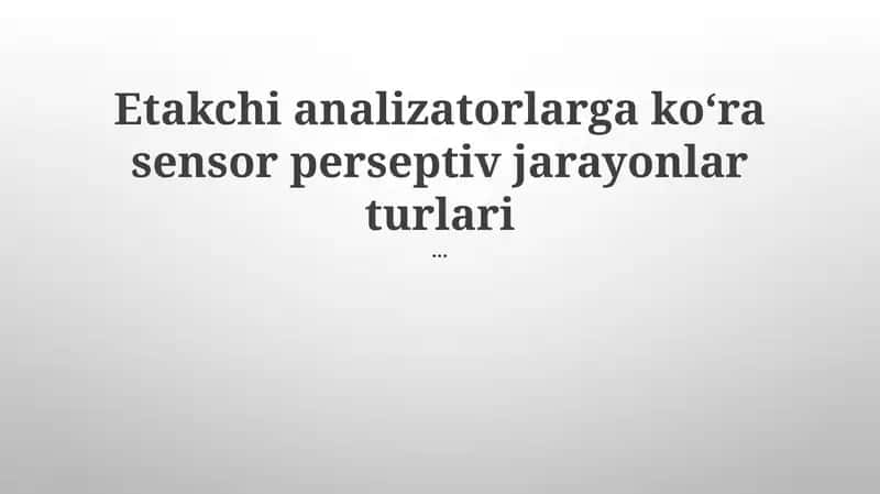 Etakchi analizatorlar