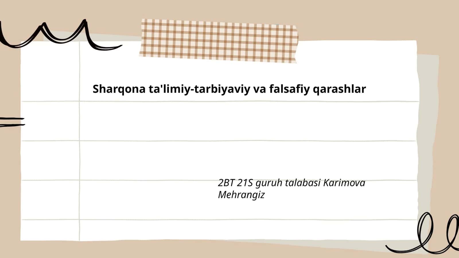 Sharqona ta'limiy-tarbiyaviy va falsafiy qarashlar