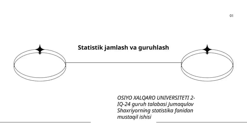 Statistik jamlash va guruhlash
