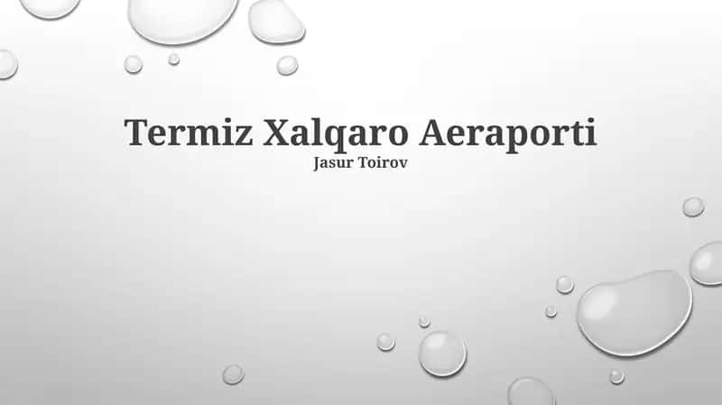 Termiz Xalqaro Aeraporti