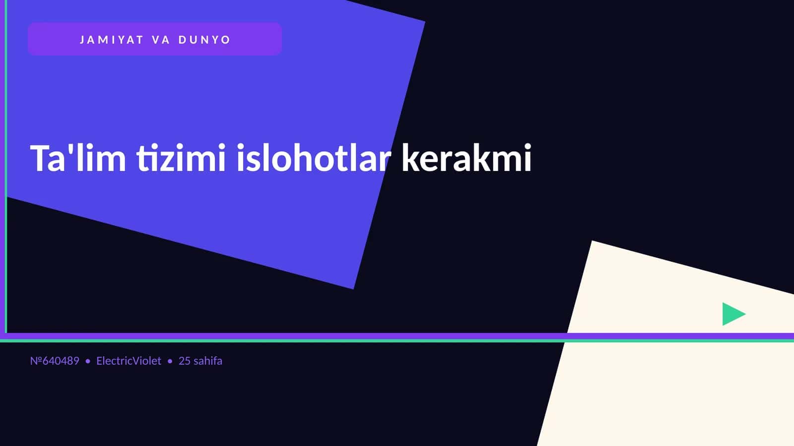 Ta'lim tizimi islohotlar kerakmi