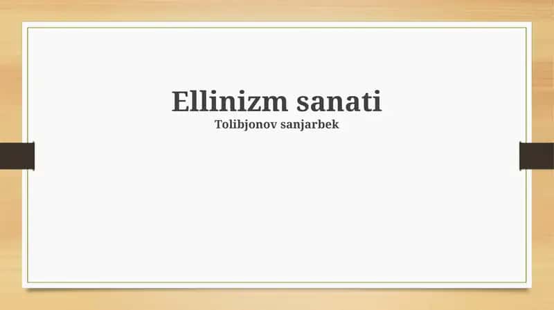 Ellinizm sanati