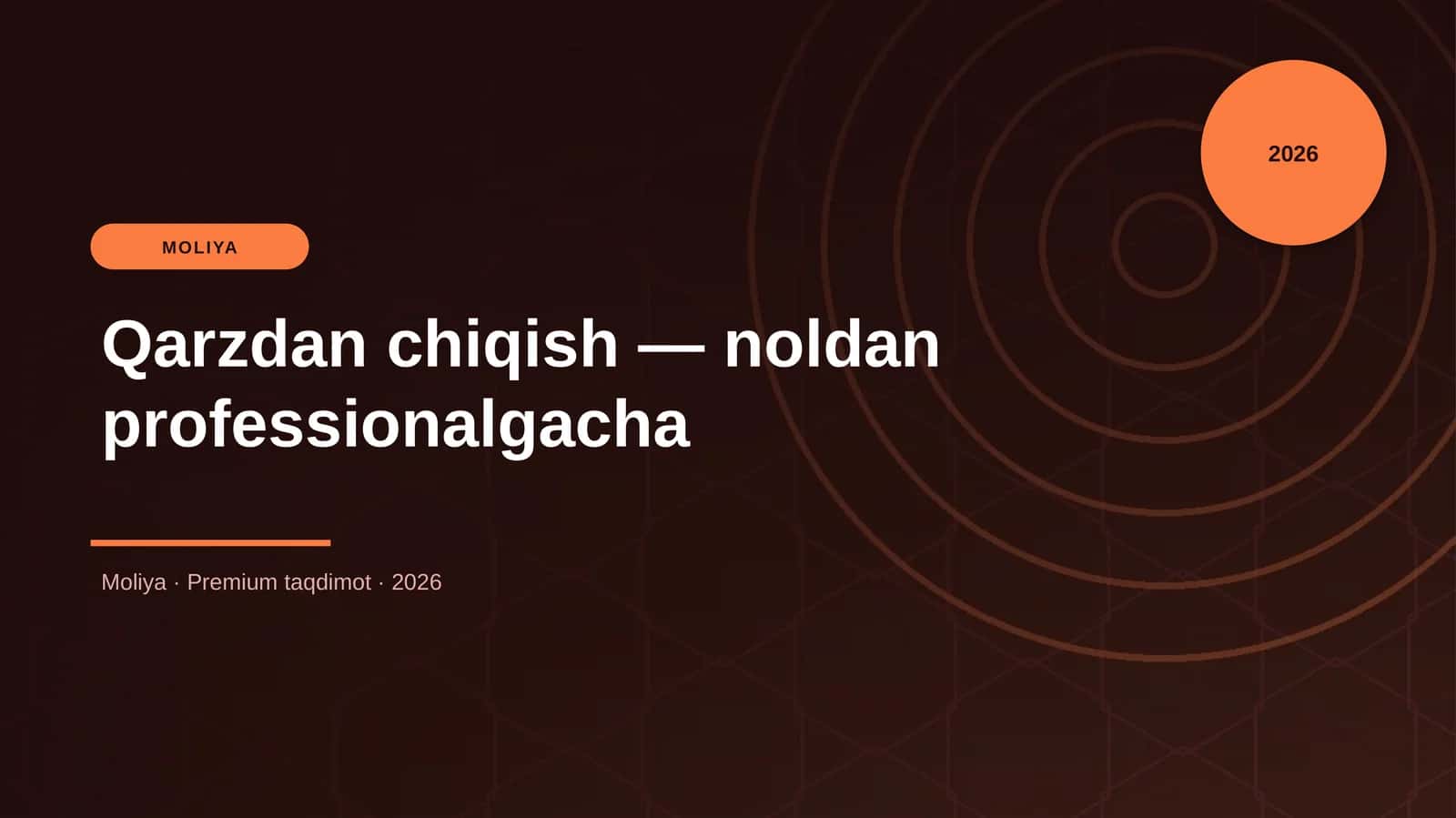 Qarzdan chiqish — noldan professionalgacha