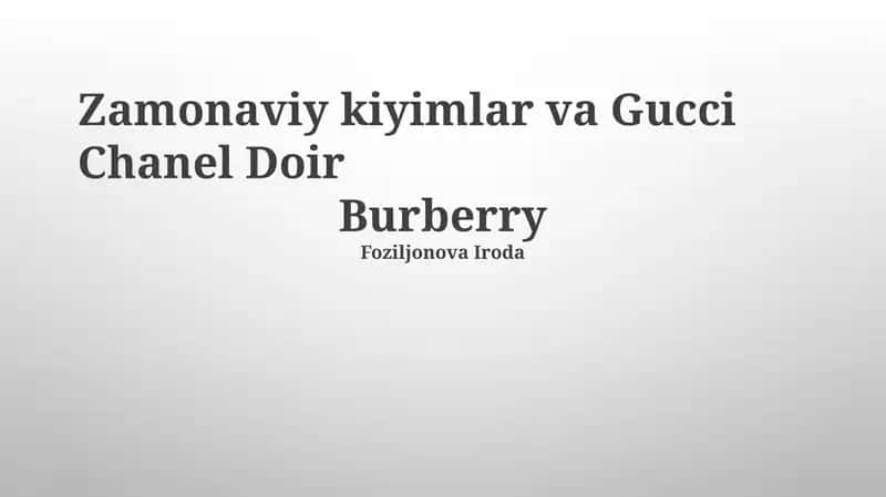 Burberry An'analari